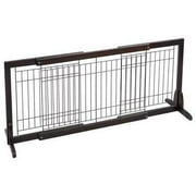 Angle View: Adjustable Solid Wood Free Stand Dog Gate Pet Fence