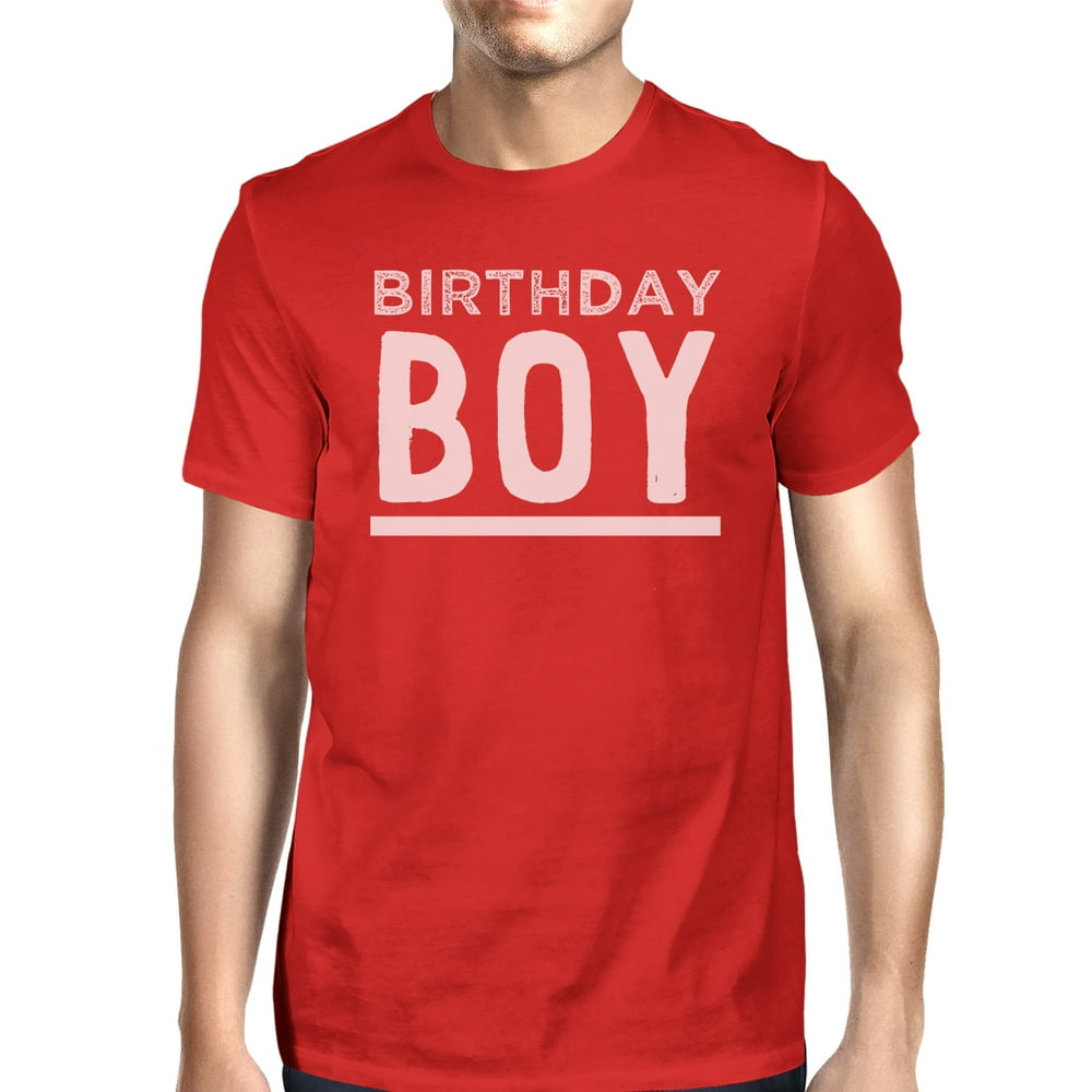365 Printing Birthday Boy TShirt Mens Crewneck Cotton Graphic Tee