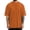 Orange, variant on Mens Oversized T Shirt Summer Solid Casual Drop Shoulder Crew Neck Elbow Sleeve T Shirts for Man Streetwear