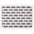 thumbnail image 1 of Cars Bath Mat, Colorful Speedy Sports Cars with Different Angles Hand Drawn Fast Vehicles, Plush Bathroom Decor Mat with Non Slip Backing, 29.5" X 17.5", Red Fern Green Purple, by Ambesonne, 1 of 2