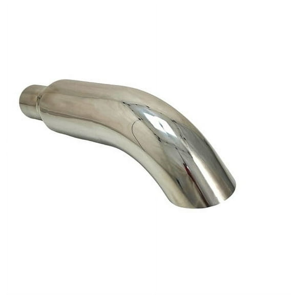 Diesel Exhaust Tip 4.00" Dia X 18.00" Long 2.50" Inlet WTD40018-250-HP-SS Turn Down 304 Polished Stainless Steel Wesdon Exhaust Tip