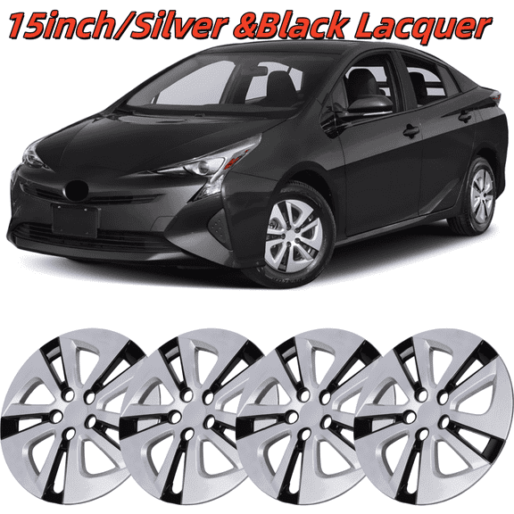 (Set of 4) 15 inch Hubcaps Wheel Rims Cover for 2016-2022 Toyota Prius/2017-2022 Toyota Prius Prime/2020-2024 Toyota Corolla Hybrid