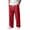 01#Red, variant on Men Relaxed Fit Solid Wide Leg Sweatpants, Elastic Waist Jogger Trousers, Casual Drawstring Track Pants With Storage Pockets For Daily Commute Brown XL