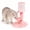 Pink – With Bottle, variant on Niopets Water Dispenser for Cats, Adjustable Elevated Gravity Pet Waterer with Suction Cup Base, No Electricity, Fits Standard Bottles