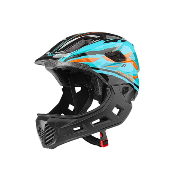 Casco de bicicleta para niños, equipo de protección para niños y niñas, portátil, a prueba de golpes, para ciclismo de carretera y patinaje. Azul y naranja