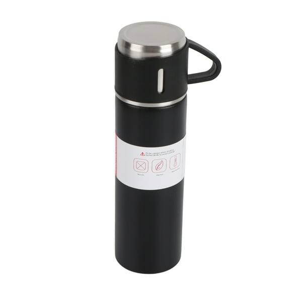 Tea and Coffee Flask, Stainless Steel Thermo with Double Wall Insulation, Multifunctional Lid for Hot and Cold Drinks, Perfect Size for Travel and Office (500ml)