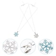 thumbnail image 2 of 2 Pcs Collier Flocon de Neige Charmant Incrusté de Diamants Décoration de Cou pour Femmes, 2 of 8