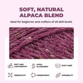 thumbnail image 2 of Mary Maxim Alpaca Yarn Medium Worsted Weight Dark Pink Tweed Yarn 262 Yards, Thistle, 2 of 7