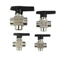 thumbnail image 2 of Light Weight And Easy Assembly Small Size Ball Valve 3 Way BSPP G1/2 G1/4 G3/8 High Pressure Inch Female Thread, 2 of 11