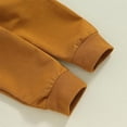 thumbnail image 4 of Durtebeua Toddler Baby Boy Fall Winter Clothes Color Block Long Sleeve Sweatshirt Pullover Tops + Joggers Pants Outfit Set Z06-Beige,18-24 Months, 4 of 7