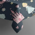 thumbnail image 5 of Dark Blue Princess Castle Pattern Square Tablecloth,Waterproof Square Table Cover,Wipeable Spillproof Washable Table Cover for Home Kitchen Party Decor 42"X42"(107x107cm), 5 of 6