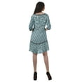 thumbnail image 5 of Moomaya Georgette Printed Wrap Style V-Neck Mini Dress For Women Casual Outfit, 5 of 6