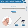 thumbnail image 2 of Uxcell Fully Threaded Rod, M4 x 200mm 304 Stainless Steel Right Hand Thread Bar Studs with Nuts, 5 Pcs, 2 of 6