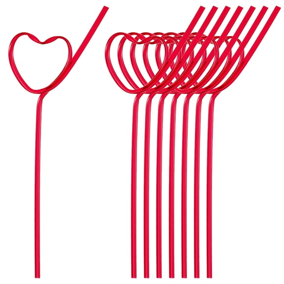 Unique Bargains 20pcs Silly Straws, 250x55mm Crazy Straws for Gift Christmas Birthday Wedding Party Supplies Decoration