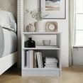 thumbnail image 2 of CraftPorch  Classic and Simple Modern Nightstand Dark Grey, 2 of 5