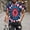 Blue, variant on Men's Patriotic American Flag Tie Dye T-Shirts Short Sleeve Crew Neck Tee 4th of July Hippie Unisex Tops