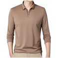 thumbnail image 2 of pstuiky mangas largas para hombre, Pijama deportivo para hombre, para estar en casa, de color liso, con camiseta deportiva de manga larga y cuello vuelto salir tops xxl, 2 of 6