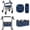 Blue Galaxy Paws, variant on FOR U DESIGNS Plaid Flag Flower Paisley Print Rollator Walker Seat and Backrest Covers Set 250th Anniversary Walker Storage Bag Under Seat 3 Pieces Universal Fit Accessories Set for Seniors