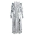 thumbnail image 4 of Cardigan Cape à Manches Longues avec Applique à Sequins Totem pour Femmes, Longueur Cheville, Perspective, 4 of 7
