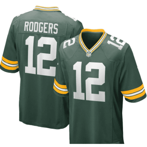 Green Bay Packers #12 Rodgers #4 Favre #10 Love #33 Jones Football Replica Jersey L