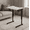 White Marble, variant on Shaped TV Tray Table with Marble Finish, Adjustable Slide Under Couch Side Table for Eating, No Assembly Needed