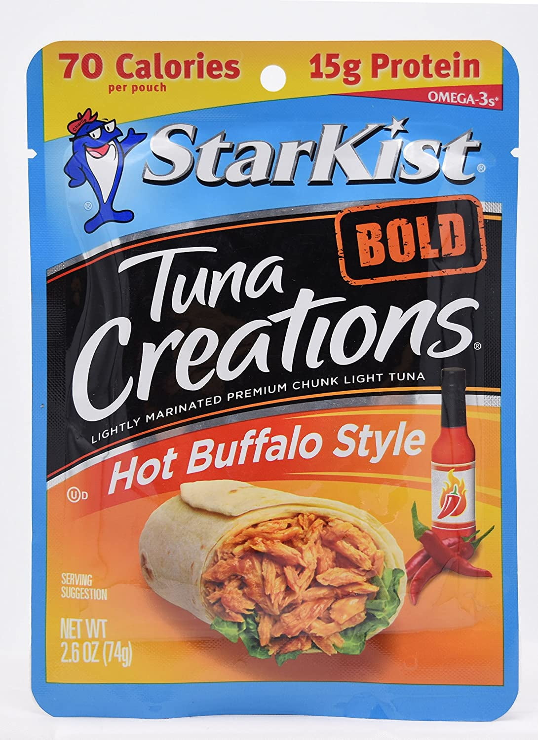 Starkist Tuna Creations, Hot Buffalo Style, Single Serve 2.6-Ounce Pouch (Pack of 5)