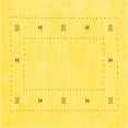 thumbnail image 1 of Ahgly Company Indoor Square Solid Yellow Modern Area Rugs, 8' Square, 1 of 4