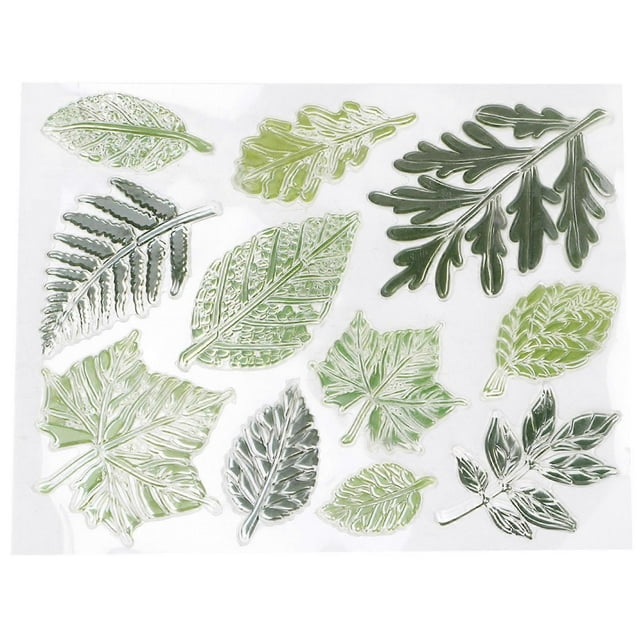 Sceau de feuille verte DIY Compte à main Scrapbook Tampon fini Décoration d'album photo