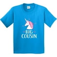 thumbnail image 3 of Inktastic Big Cousin Girls Unicorn Announcement Youth T-Shirt, 3 of 5