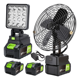 thumbnail image 1 of Ventilador Portátil Piso Recargable Inalámbrico Y Lámpara Eo Safe Imports Negro, 1 of 5