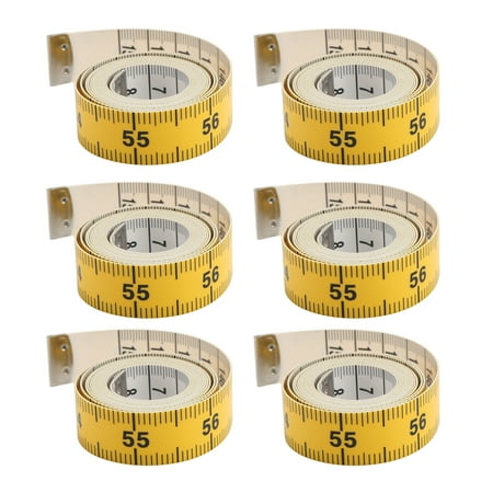 

Soft Measuring Tape 6Pcs Double Scale Easy Reading Stretch Resistant for Body Measurement Sewing DIY and Crafting Accurate Measurements with Clear Markings