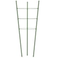 thumbnail image 3 of vidaXL Garden Plant Supports with 3 Rings 5 pcs Green 75 cm Steel, 3 of 5