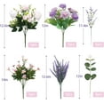 thumbnail image 2 of Dalrosia Spring Flowers Artificial Silk Flowers Bouquet Purple Fake Floral Arrangements with Rose Peony Daisy for Home Wedding Baby Shower Bridal Bouquet Table Centerpieces Party Decorations, 2 of 7