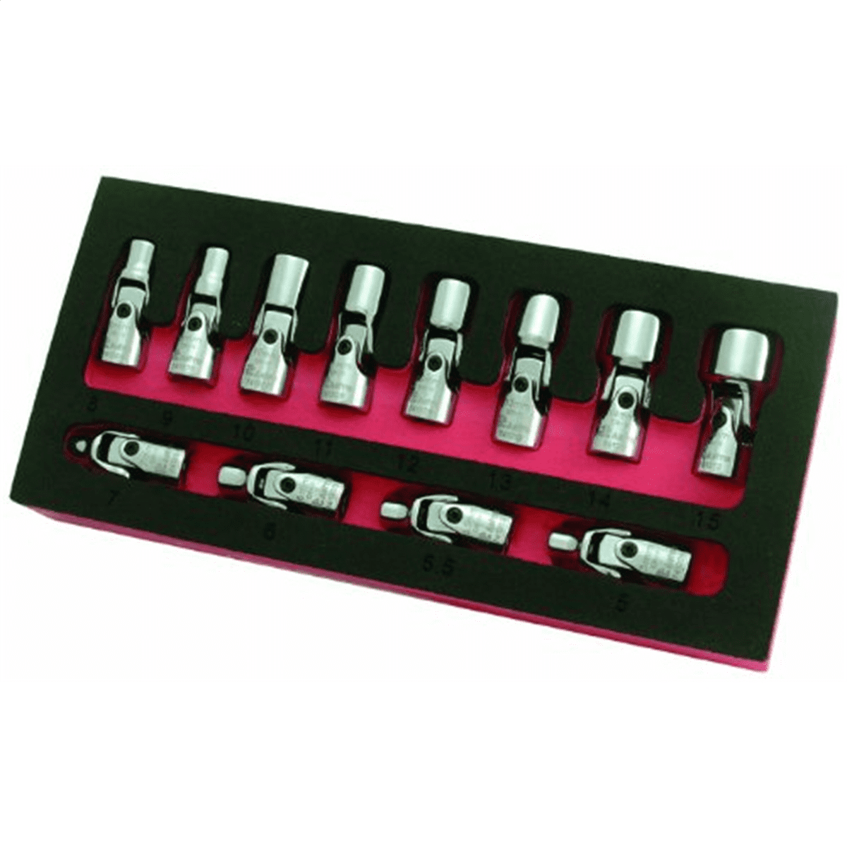 Astro Pneumatic 74310 10-Piece 3/8" Drive Flex Socket Set – 6-Point, Metric