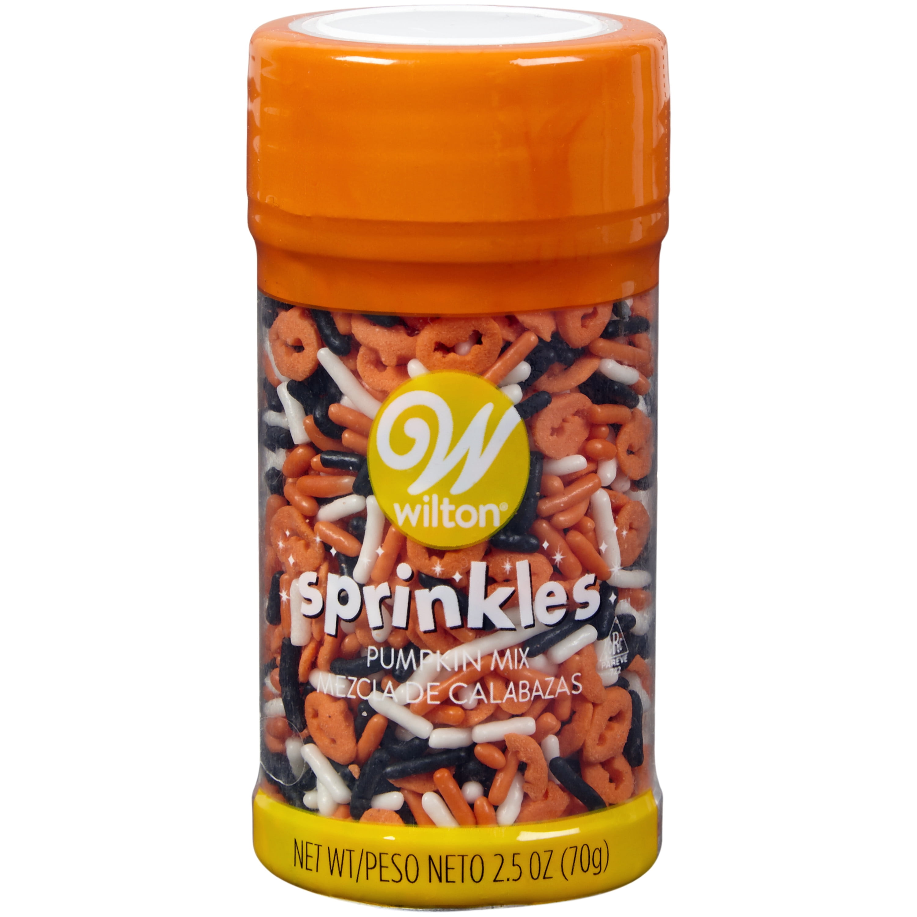 Wilton Halloween Pumpkin and Jimmies Sprinkles Mix, 2.52 oz