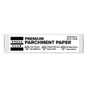 The Press Club Premium Parchment Paper Roll, 23 Feet x 16 Inches, 1-Sided 100% Food-Grade Silicone, 2X Thicker, Reusable