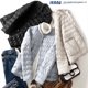 thumbnail image 3 of Chaqueta corta de algodón ligera y artística retro para mujer, chaqueta de invierno de cien torres, 3 of 5