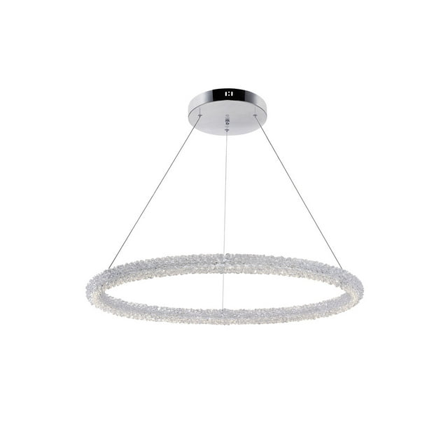 Lustre à LED avec Finition Chromée