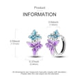 thumbnail image 4 of MULA European Enamel Purple Butterfly 925 Sterling Silver Hoop Earrings For Women Jewelry Gift, 4 of 5