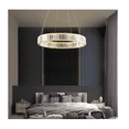 thumbnail image 3 of Lámpara Colgante Belug De Techo Cristal Decorativa Moderna Comedor Dorado, 3 of 5