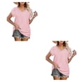 thumbnail image 2 of Jumpingount Camiseta de algodón para mujer Top de verano Ropa de compras Regalos de cumpleaños Rosa S Rosa XXL 2piezas Jumpingount CBP572377, 2 of 5