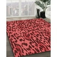 thumbnail image 2 of Ahgly Company Indoor Round Patterned Grapefruit Red Area Rugs, 3' Round, 2 of 6
