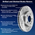 thumbnail image 3 of Aurogenix - Front Brake Kit for 2014-2018 Mazda 6 2.5L Drilled and Slotted Disc Brake Rotors Ceramic Brakes Pads 2015 2016 2017 Replacement: 11.69" Inch Rotors, 3 of 8