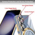 thumbnail image 2 of for Samsung Galaxy S23 Case with Magnetic Ring Holder [Compatible with Magsafe] [Built-in Camera Lens Protector] Glitter Electroplated Gold Sides Shockproof Case for Galaxy S23 Blue, 2 of 12