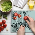 thumbnail image 3 of Bamboo Print Cutting Board, Bamboo Tree Image Traditional Chinese Calligraphy Style Culture Theme, Decorative Tempered Glass Cutting and Serving Board, Large Size, Charcoal Grey White, by Ambesonne, 3 of 5