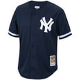 thumbnail image 2 of Men's Mitchell & Ness Reggie Jackson Navy New York Yankees Cooperstown Collection Mesh Batting Practice Button-Up Jersey, 2 of 3