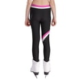 thumbnail image 2 of Linjinx Kids Girls Figure Skating Pants High Waist Ice Skating Leggings Gym Yoga Slim Fit Bottoms Hot Pink 12, 2 of 6