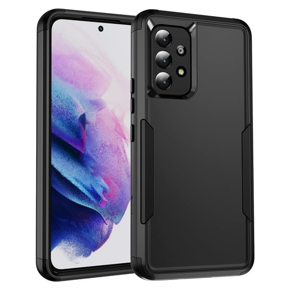 Dteck for Samsung Galaxy A53 5G Case, Shockproof Heavy Duty Dual Layer Outdoor Drop Protection Dustproof Armor Cover Hybrid Rugged Sports Matte Phone Case for Galaxy A53 5G 2022, black