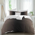 thumbnail image 2 of Brown Black Ombre Duvet Cover Set, Modern Gradient Abstract Art Soft Duvet Cover Full Size Bedding Set 4 Pieces, 1 Quiltcover and 2 Pillowcases with Zipper, 1 Bed Sheet for All Seasons, 2 of 9