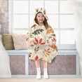 thumbnail image 7 of FORMRS Wearable Blanket Hoodie with Sleeves for Kids Cozy Flannel Sweatshirt, Yellow Autumn Leaves, 7 of 7